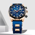 LIGE Mens Watches Brand Luxury Silicone Strap Waterproof Sport Quartz Watch Men Chronograph Clock.