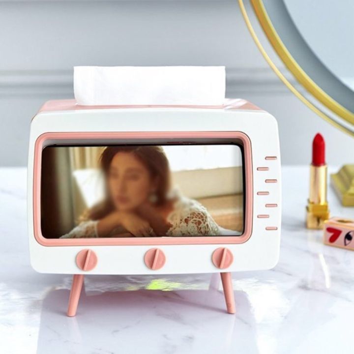 Retro%20TV%20Shaped%20Tissue%20Box%20&%20Phone%20Holder%20Tissue%20Box%20Mobile%20Phone%20Rack%20Bracket%20Plastic%20Household%20Living%20Room%20Desktop%20Creative%20Storage%20Box%20-%20Image%208