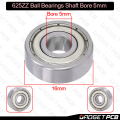 5pcs 625ZZ Deep Groove Ball Bearings 625 ZZ 5 x 16 x 5mm Bearing Steel Bore 5mm diameter. 