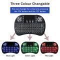 Mini Keyboard With Touchpad Mouse - A Backlit Keyboard - 3 Colour Switchable RGB Keyboard Handheld Portable Wireless Keyboard 2.4 GHz.