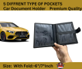 PVC leather Car Document Holder Bag - Car Paper Bag Organizer.