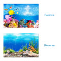 Aquarium Background Poster Decoration Aquarium Landscape Sticker Poster Fish Tank 3D Background Painting Sticker 40*62cm.