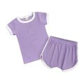 Infant Baby Boys Girl Clothes Set Korean Style Kids Clothing Suit Cotton Solid Short Sleeve T-shirt+Shorts For Summer. 