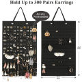 Earrings Hanging Organizer Wall Earring Holder Soft Felt Hanger Jewelry Necklace Earring Display Hanging Storage Qoddess.