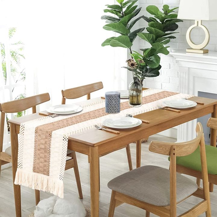 Farmhouse%20Boho%20Table%20Runner,%20for%20Dining%20Table%20Decoration%20180cm%20-%20Image%202