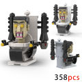 Happy MOC Skibidi Toilet All Action Figures Model Building Block Titan TV Cameraman Speakerman Bricks Toy For Kid Birthday Gifts.