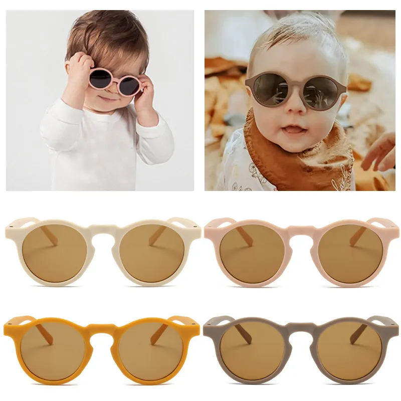 Cute Round Frame Kids Sunglasses Children Summer Outdoor Goggle
