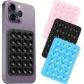 Silicone Suction Phone Holder Mat Multifunctional Suction Cup Wall Stand Square Anti-Slip Single-Sided Case Mount Back Sticker.