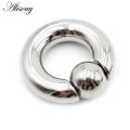 Alisouy 1PC 316L Surgical Stainless Steel Circular Barbells full size Round Lip Ring Eyebrow Nose Studs Body Piercing Jewelry. 