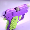 3D Printed Model Gravity Straight Jump Mini Toy Carrot Gun Non-firing Bullet Radish Toy Gun Kid Stress Relief Toy.