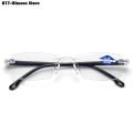 Luxury Diamond Cut Reading Glasses Men Rimless Anti Blue Light Eyeglasses Ladies Plus Prescription Eyewear Diopter 1.0 To +4.0 PCardiaCP. 