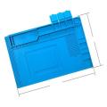 Magnetic Insulation Silicone Soldering Mat 12.5×9 Inch Magnetic Silicone Pad Desk Mat Heat Resistant Work Mat 500°C For Repair Electronics Watch Cellphone Laptop BGA.