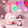 Inertia Balloon Car, with Manual Balloon Power Pump Science Toys with 6 Balloons Astronaut Figure for Kids Gift.