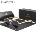 KINGSEVEN Round New Sunglasses Wooden Polarized UV400 Protect Glasses HD TAC Lens For Men Women Handmade Gift Eyewear.