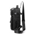 HAOSHUAI New Men's Chest Bag Simple One Shoulder Crossbody Bag Multifunctional Trendy Crossbody Backpack Trendy Messenger Bag. 
