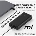 50W~20000mAh Power Bank (Fast Charging, Power Delivery 3.0) (Rechargeable Lithium Polymer Battery).