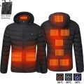 【Alien Alien】 Men 9 Areas Heated Jacket USB Winter Outdoor Electric Heating Jackets Warm Sprots Thermal Coat Clothing Heatable Cotton jacket. 