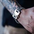 【Beiver Jewelry Store 】ALYX River Link Bracelets Men Women Unisex 1017 ALYX 9SM Metal Bracelet Press Buckle High Quality Matching Box Tag.