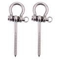 2 Pcs 304 Stainless Steel Screw Bracket Heavy Duty 180° Swing Hangers.