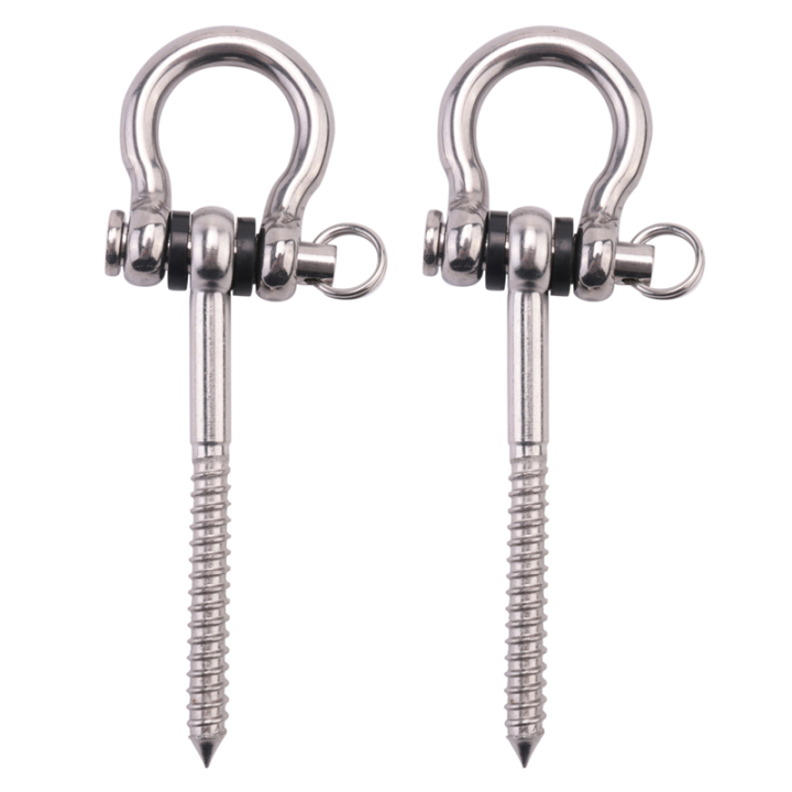 2 Pcs 304 Stainless Steel Screw Bracket Heavy Duty 180° Swing Hangers