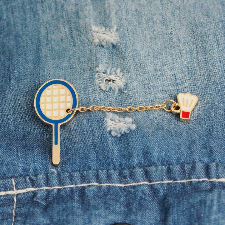 Table%20tennis%20racket%20pins%20Badminton%20racket%20broches%20pingpong%20enamel%20brooch%20Badminton%20sports%20enthusiasts%20pin%20chain%20for%20sport%20lover%20-%20Image%205
