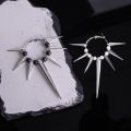 Unisex Personalized Punk Style Thorns Stud Earrings Hip Hop Metal Geometric Spikes Rivets Earrings Jewelry Accessories. 