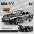 MH8-M800 Car Model Simulation Small Metal Sports Car Alloy Car t-oy Black Gold Modified Version. 