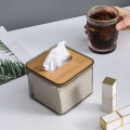 Tissue Clear Box Napkin Household Transparent Rectangular Wooden Modern Desktop Creative Transparent Table Tissue Box Holder. 