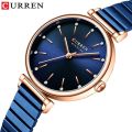 Curren 9081 Stainless Steel Analog Watch For Women - Blue. 