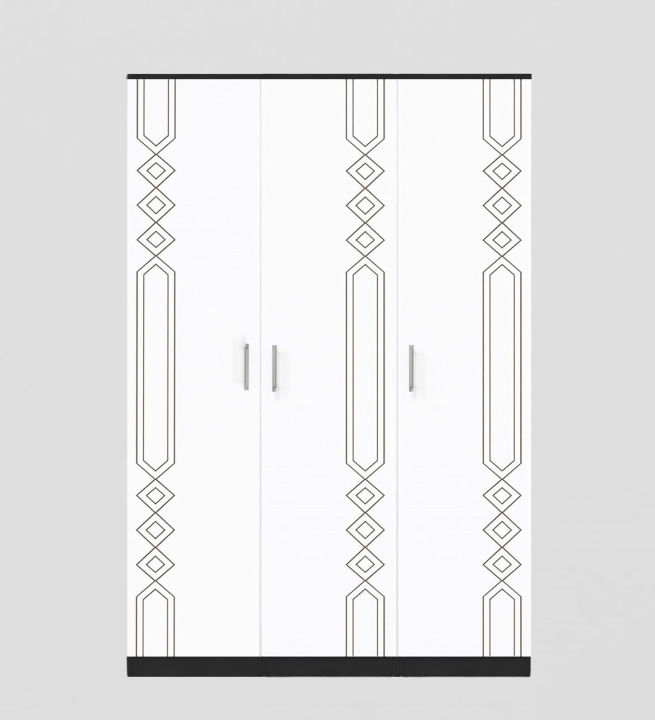 Velvet 3 Door Engineering Wood Wardrobe for Clothes| Stylish Cupboard ...