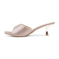 Bata AURORA Slip-On Kitten Heel Sandal.