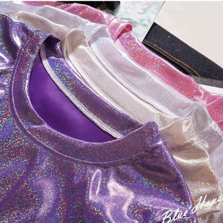 S-6XL%20Womens%20Sparkly%20Shiny%20Metallic%20Holographic%20Round%20Neck%20Short%20Sleeve%20Casual%20Loose%20Top%20Festival%20Party%20Tee%20Shirt%20Female%20Clothes%20-%20Image%206