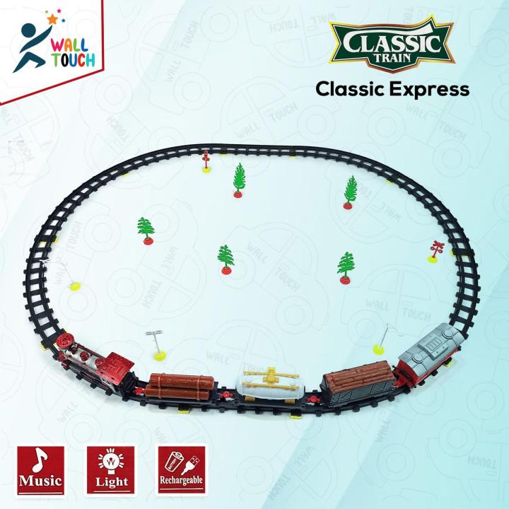 Rechargeable Classical EXPRESS Train Set With Light & Music For Kids. Total 36 pcs Accessories in the SET