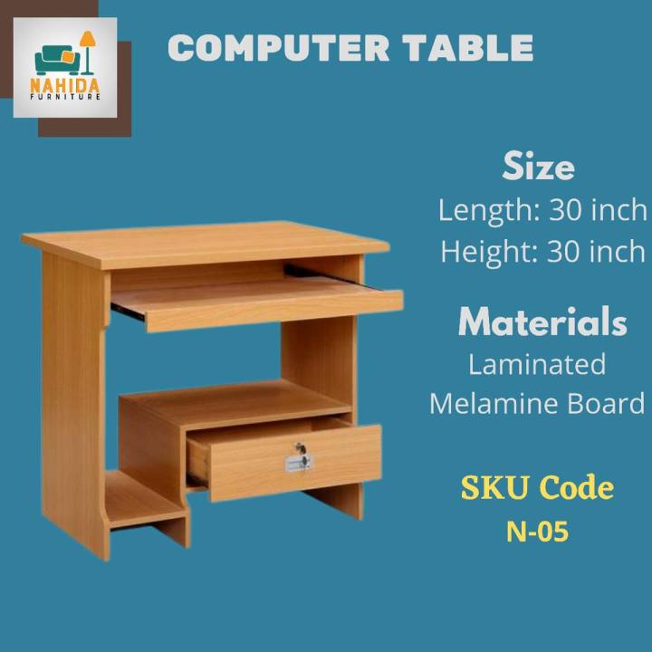 Malamine Board Computer Table (30/30 inch)