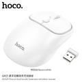 HOCO GM25 Dual-Mode Wireless Bluetooth 2.4G Silent Mouse Black White Light Green Purple Color.