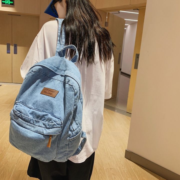 Japanese%20niche%20retro%20lazy%20style%20pendant%20backpack%20women's%20denim%20school%20bag%20casual%20college%20student%20class%20backpack%20-%20Image%202