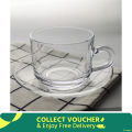 Transparent Clear Tea Cup set with saucer- 1 pcs ( Kach ). 