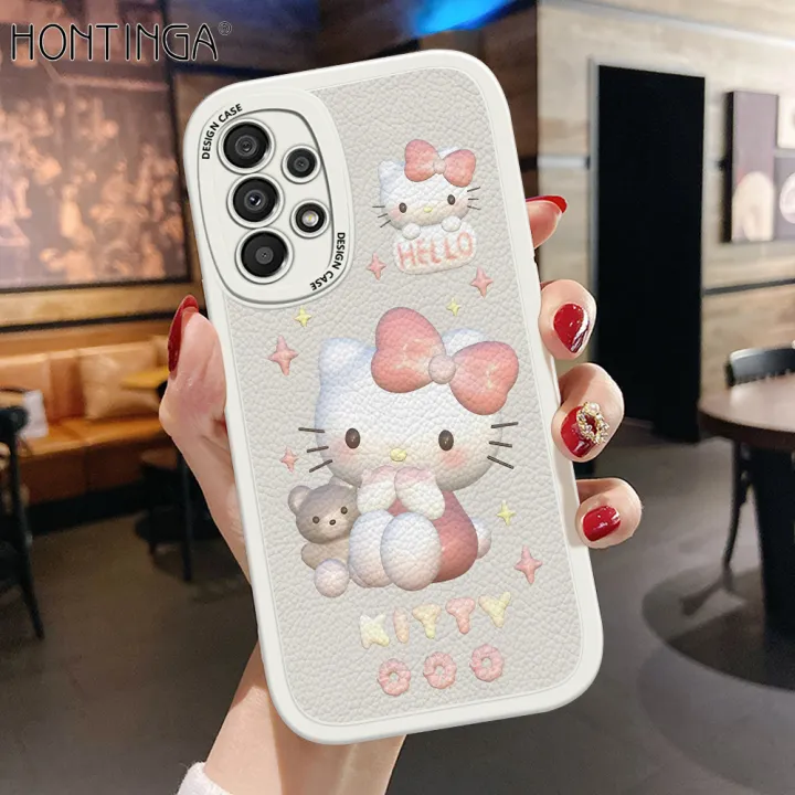 Hontinga%20for%20Samsung%20Galaxy%20A33%205G%20Back%20Cover%20PU%20Leather%20Cute%20Kitty%20Phone%20Case%20Soft%20Silicone%20Edge%20Mobile%20Cover%20-%20Image%202