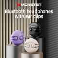 Original Monster XKT21 Wireless Bluetooth 5.3 Earphones Sports Earclip Stereo Call Headphones with Mic Long standby 22H Earbuds. 