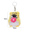 10cm Plush Keychain Cute Expression Cross-dressing Penguin Toy Plush Stuffed Toy Pendant Bag Decoration Girl Gifts.