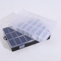 Clear Jewelry Box 24 Grids Plastic Bead Storage Container Earrings Organizer. 