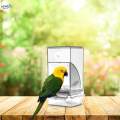 Bird Feeder Sturdy Clear Food Container for Canary Cockatiel Budgies transparent.
