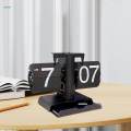 Clock Digital Flip Down Clock Retro Design Mechanical Table Clock Automatic Page Turning.