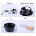 Chocolate Fondue Maker Set Multifunction Carbon Steel Ice Cream Chocolate Cheese Hot Pot Melting Pot Fondue Set.