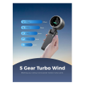 Portable Handheld Turbo Fan, 5 Gear Wind, Battery Operated, black. 