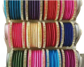 Athleisure - Avant Grade - Easily Usable - Bridal / Non-Bridal Silk Thread Bangles for Women - 6 Pcs - Easy To maintain.