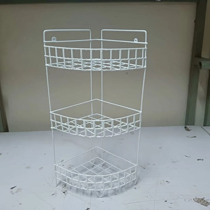 "White%20Finish%203-Step%20Triangle%20Corner%20Storage%20Rack%20%E2%80%93%20Durable%20Iron,%20Easy%20to%20Install,%20Hanging%20Kitchen%20Organizer%20%E2%80%93%201%20Pc"%20-%20Image%205