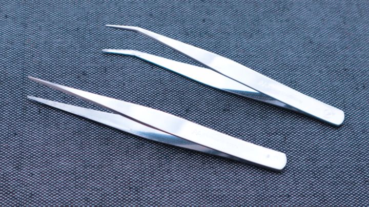 1PCS Tweezer Professional Curved Tweezer Tweezers Straight Tweezers Stainless Steel Tweezer Hand Tools Mobile Phone