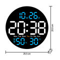 Qiunery LED Wall Clock With Remote Control Auto Dimming 10 Level Brightness Digital Alarm Clock For Home Farmhouse Office. 