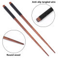 1 Pairs Japanese Natural Wood Chopsticks Value Pack Cooking Tableware Black.